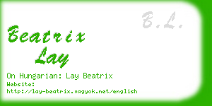 beatrix lay business card